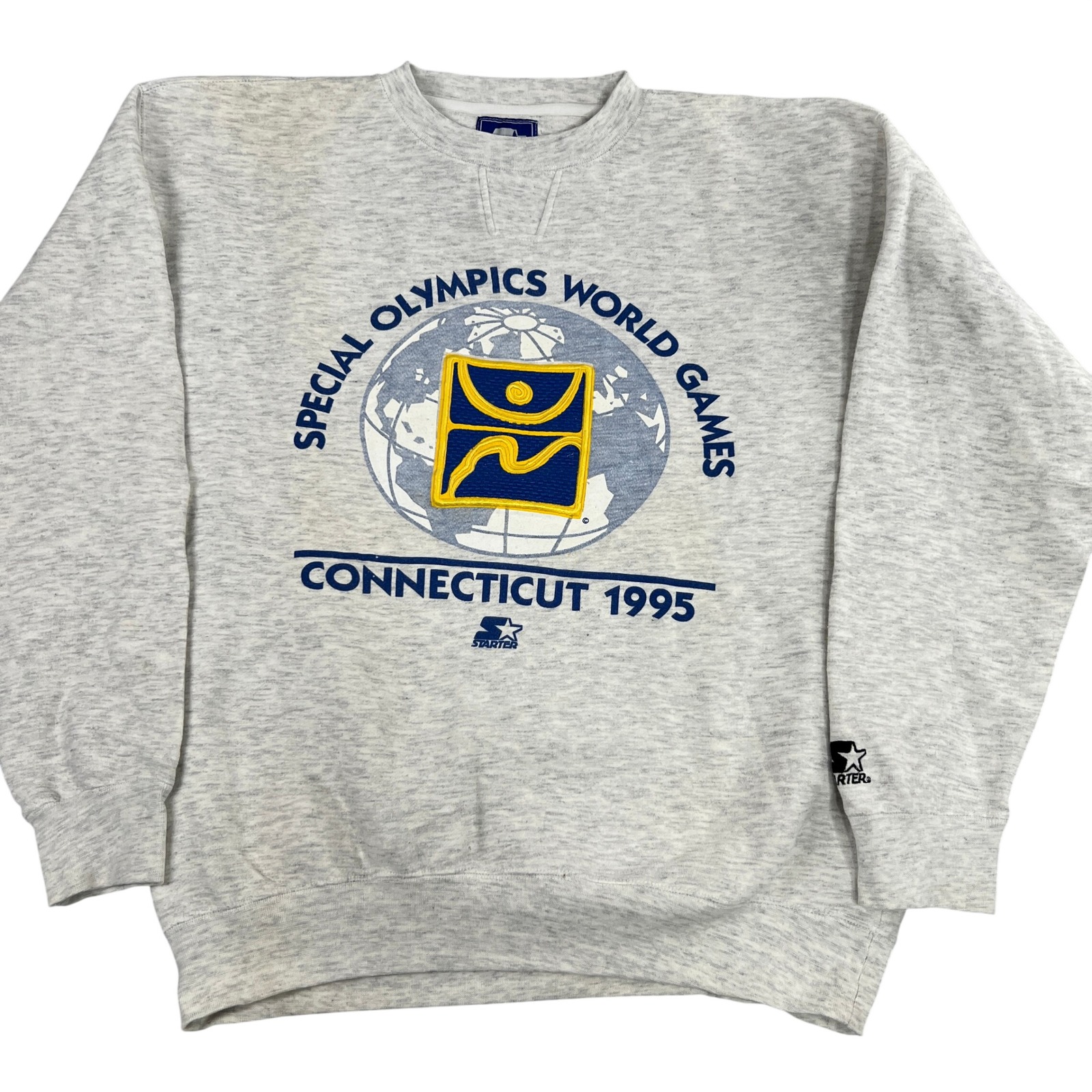 Starter Special Olympics 1995 Sweatshirt Xl Gray Men Vintage 90s Connecticut